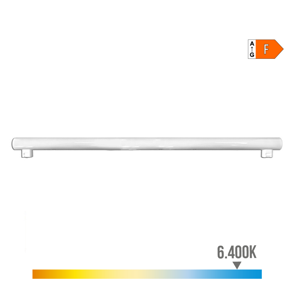 LINESTRA LED 2 CASQUILLOS S14S 18W 1450lm 6400K LUZ FRIA Ø3x100cm EDM