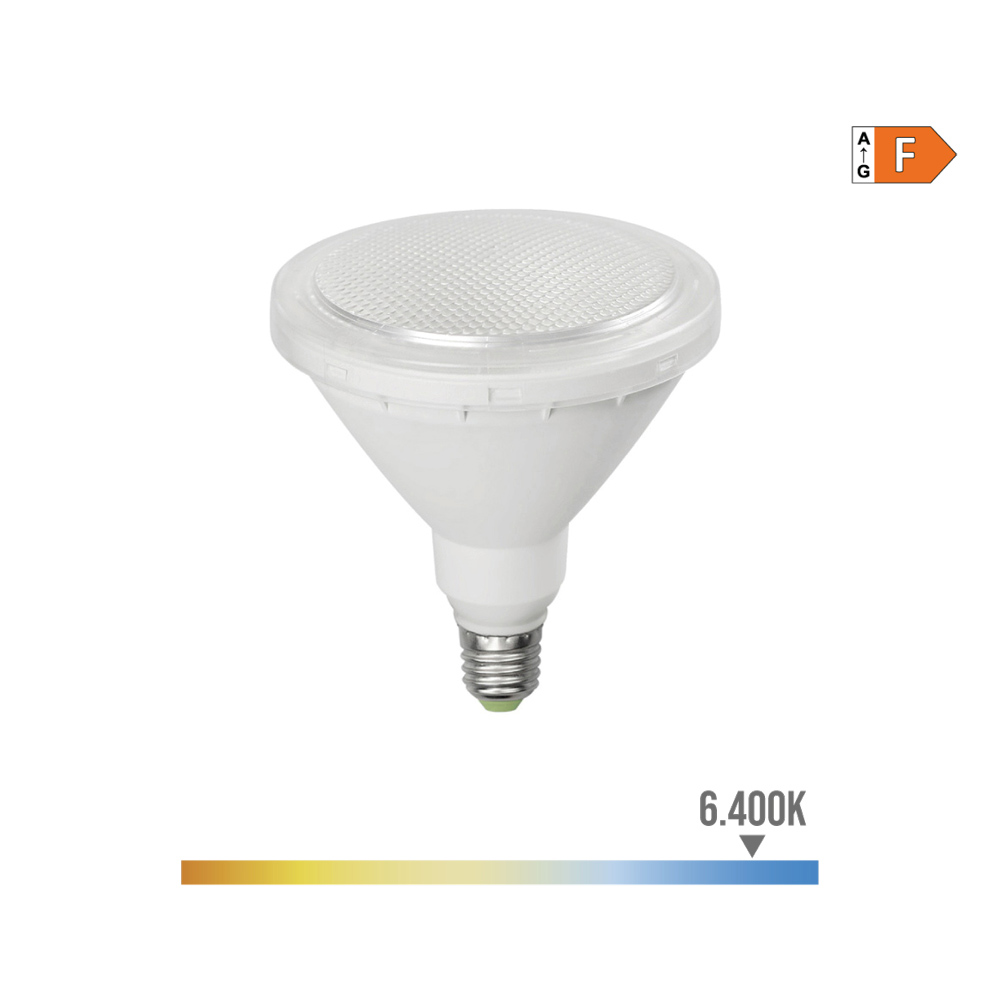 BOMBILLA PAR38 LED E27 15W 1200lm 6400K LUZ FRIA IP64 Ø12x13,8cm EDM