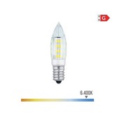 BOMBILLA MINI VELA LED E14 3W 250lm 6400K LUZ FRIA Ø1,6x6,8cm EDM