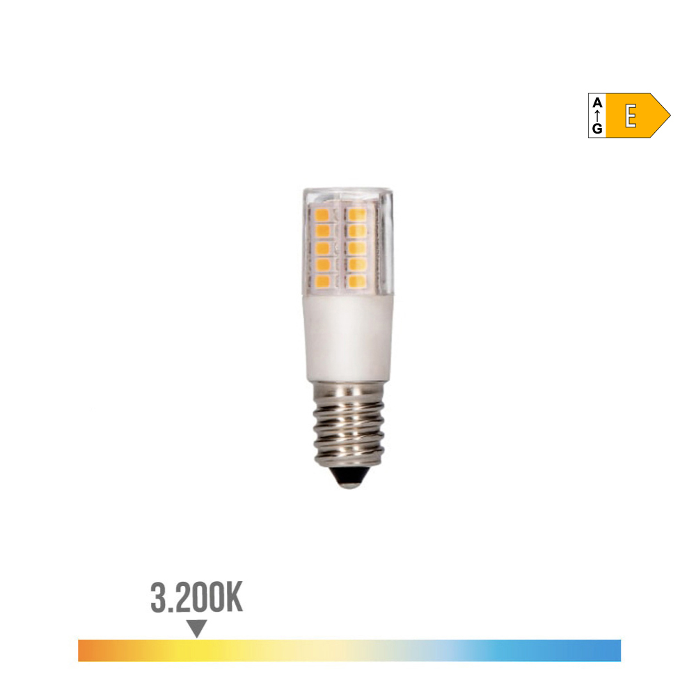 BOMBILLA TUBULAR DE LED E14 5,5W 700lm 3200K LUZ CALIDA Ø1,8x5,7cm EDM