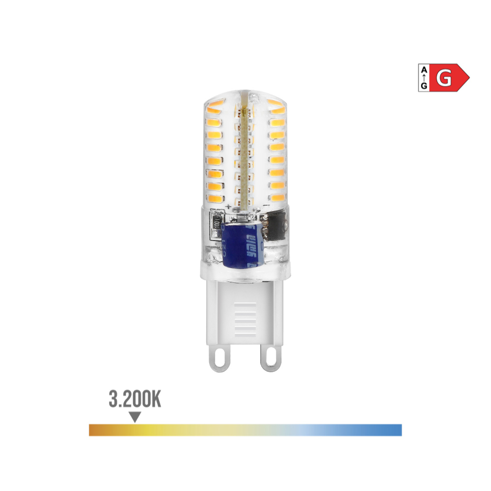 BOMBILLA G9 SILICONA LED 2,5W 170lm 3200K LUZ CALIDA Ø1,6x5cm EDM