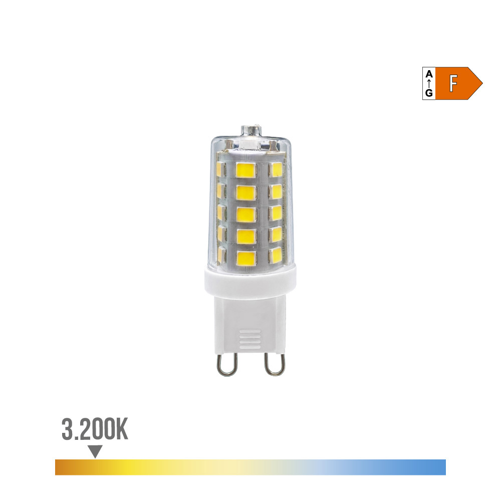 BOMBILLA G9 LED 3W 260lm 3200K LUZ CÁLIDA REGULABLE Ø1,65x4,9cm EDM