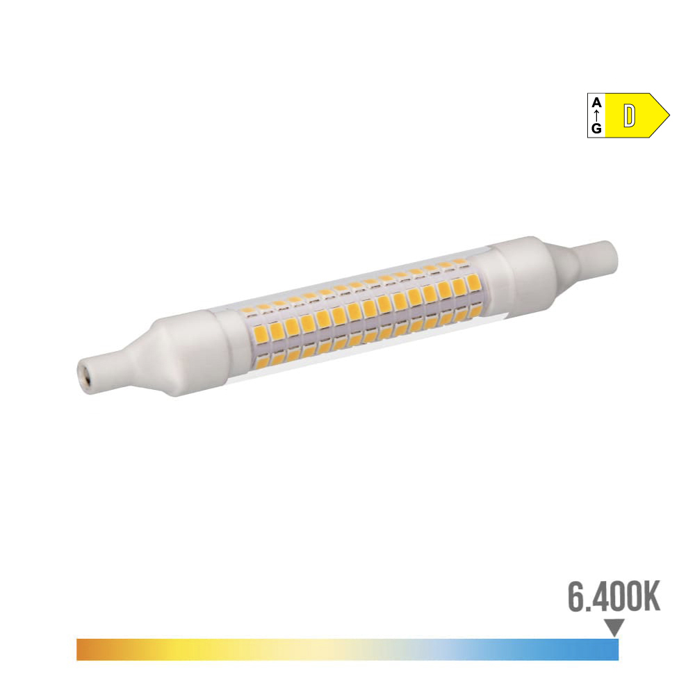 BOMBILLA LINEAL LED 118mm R7s 9W 1280lm 6400K LUZ FRIA Ø1,6x11,8cm EDM - Ítem