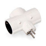 CLAVIJA TRIPLE ECONOMICA T/TL 16A 250V 4,8mm (ENVASADA) EDM (OLD-153)