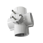 CLAVIJA 4 TOMAS T/TL SALIDAS LATERALES 16A 250V 4,8mm (ENVASADA)