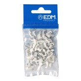 GRAPA BLANCA PARA CABLE MANGUERA PLANA 2x1mm N°03 (BLISTER 50 unid.) EDM