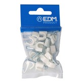 GRAPA BLANCA CABLE MANGUERA TUBULAR 2x1,5mm N°7 (BLISTER 20 unid.) EDM