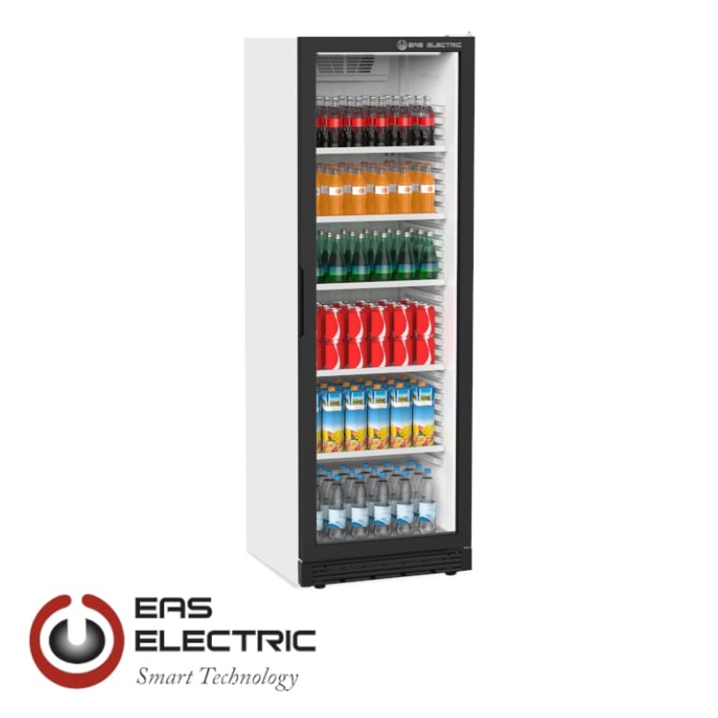 EXPOSITOR REFRIGERADOR VERTICAL 2 PUERTA ABATIBLES 183X60X60 cm 373L 4 ESTANTES EMR373AB2