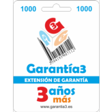 EXTENSION DE GARANTIA 3 AÑOS LIMITE MAXIMO 1000 EUROS