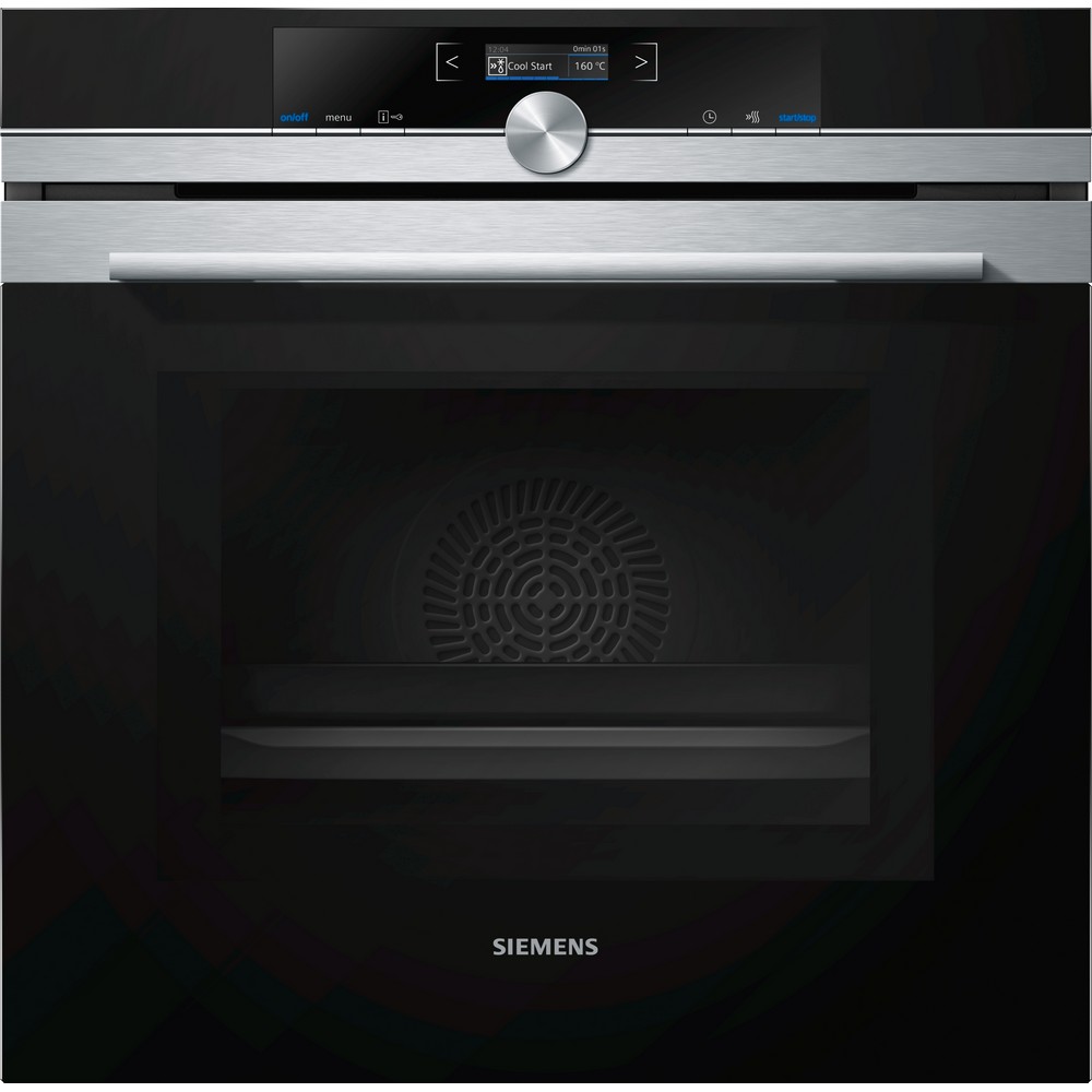 HORNO MULTIFUNCION CON MICROONDAS CRISTAL NEGRO-INOX SIEMENS HM633GBS1