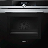 HORNO MULTIFUNCION CON MICROONDAS CRISTAL NEGRO-INOX SIEMENS HM633GBS1