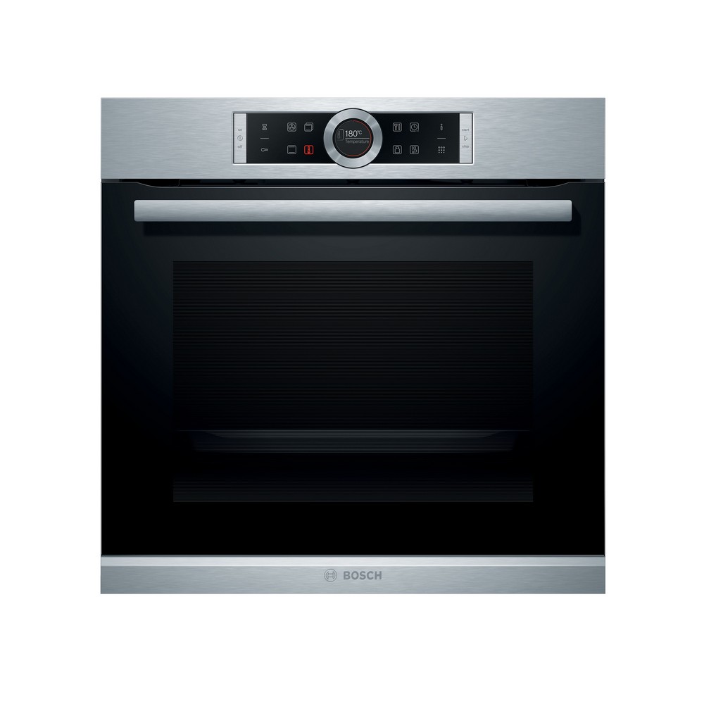 HORNO MULTIFUNCION PIROLITICO CRISTAL NEGRO-INOX BOSCH HBG675BS1