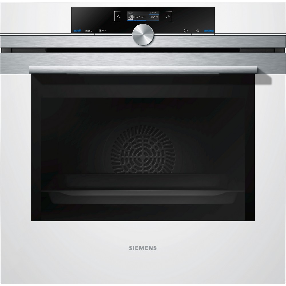 HORNO MULTIFUNCION PIROLITICO CRISTAL BLANCO-INOX SIEMENS HB673GBW1F