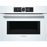 HORNO COMPACTO MULTIFUNCION CON MICROONDAS CRISTAL BLANCO BOSCH CMG6764W1