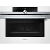 HORNO COMPACTO MULTIFUNCION CON MICROONDAS CRISTAL BLANCO SIEMENS CM633GBW1