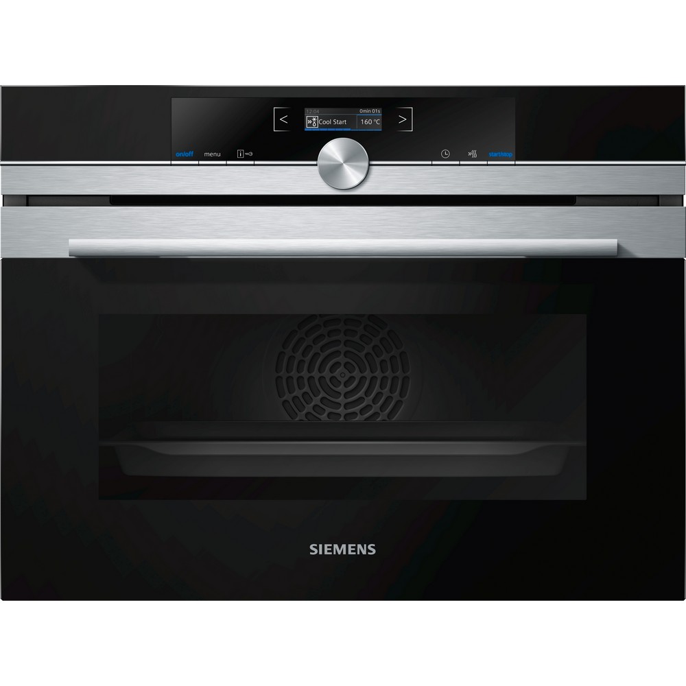 HORNO COMPACTO MULTIFUNCION CRISTAL NEGRO E INOX SIEMENS CB635GNS3