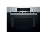 HORNO COMPACTO MULTIFUNCION CON MICROONDAS CRISTAL NEGRO BOSCH CMA585GS1
