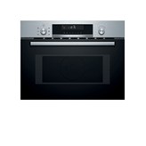 HORNO COMPACTO MULTIFUNCION CON MICROONDAS CRISTAL NEGRO-INOX BOSCH CMA585GS0