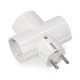 CLAVIJA TRIPLE CON BAQUELITA T/TL 16A 250V (RETRACTILADA) EDM