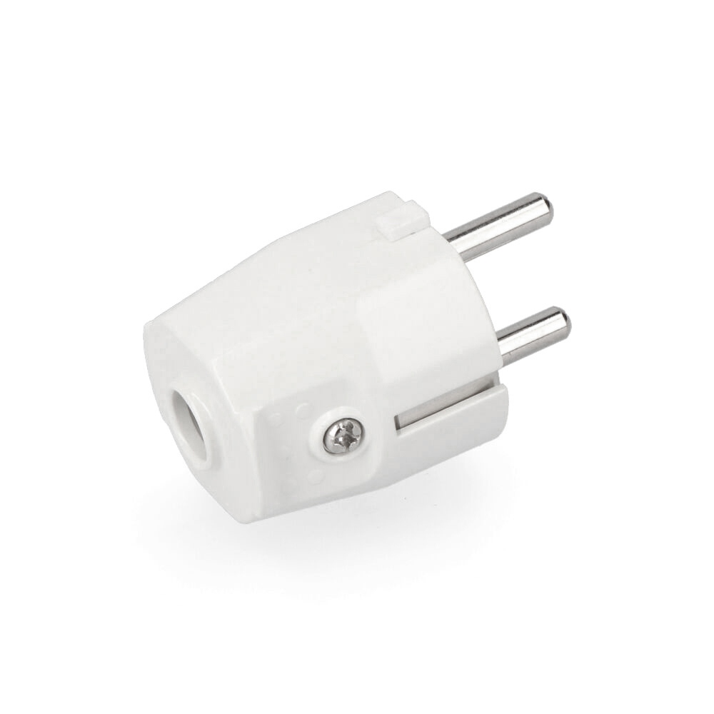 CLAVIJA SCHUKO 10/16A T/TL 4,8mm (RETRACTILADA) BLANCA EDM