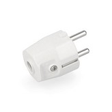 CLAVIJA SCHUKO 10/16A T/TL 4,8mm (RETRACTILADA) BLANCA EDM