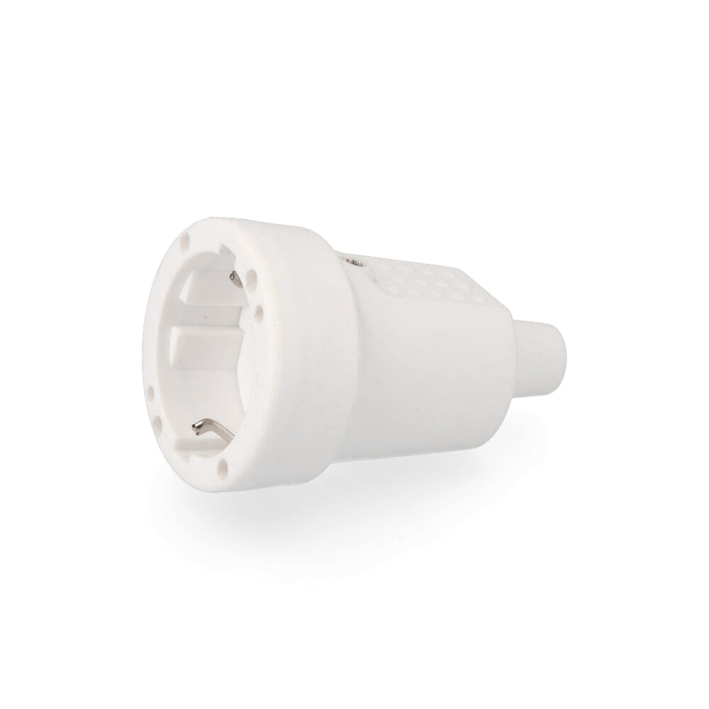 BASE AEREA DE GOMA 10/16A 250V T/TL IP44 4,8mm BLANCA (RETRACTILADA) EDM