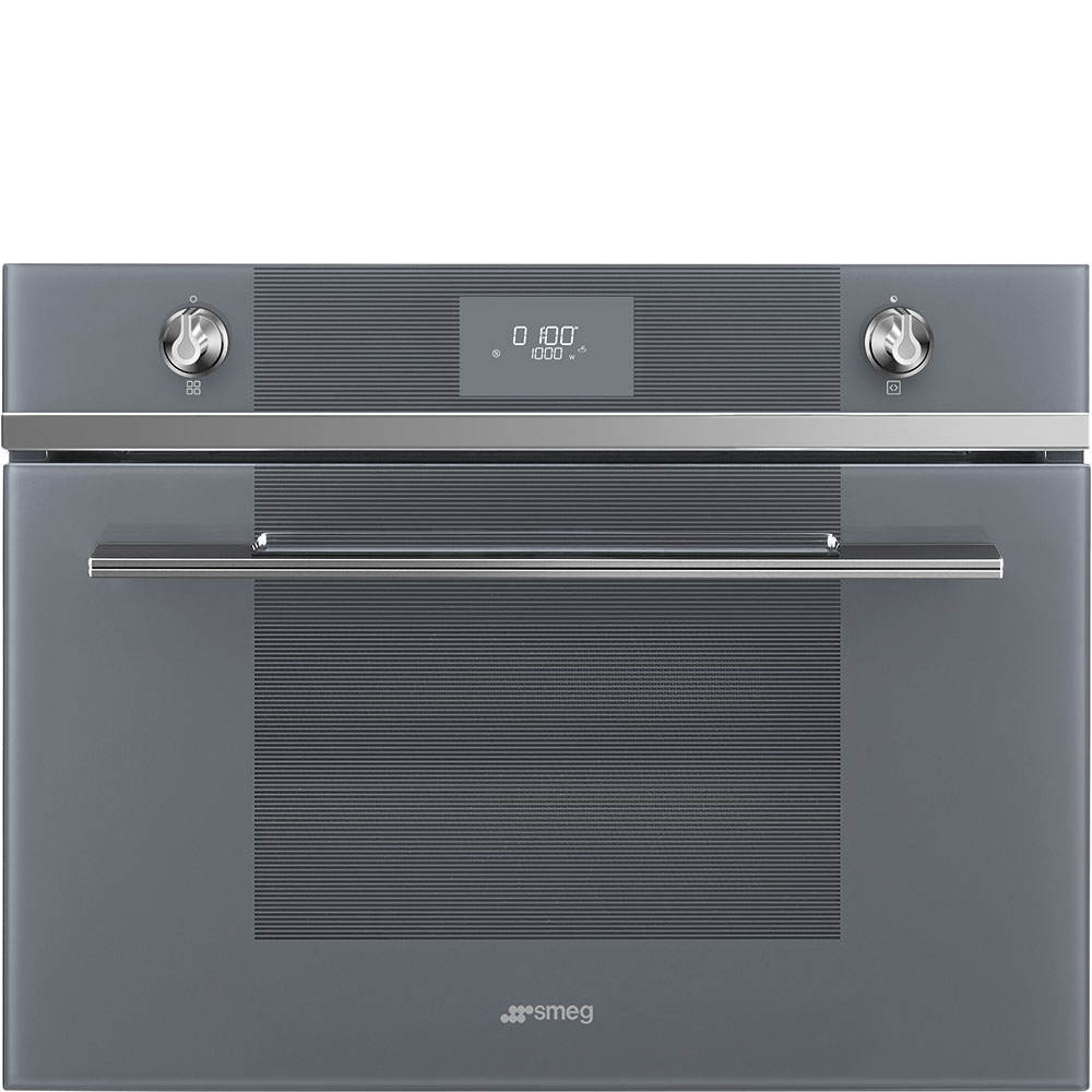 HORNO MICROONDAS COMPACTO CRISTAL GRIS SMEG SF4101MS1