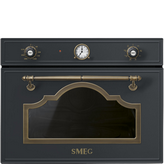 HORNO COMPACTO RUSTICO COLOR ANTRACITA SMEG SF4750MAO