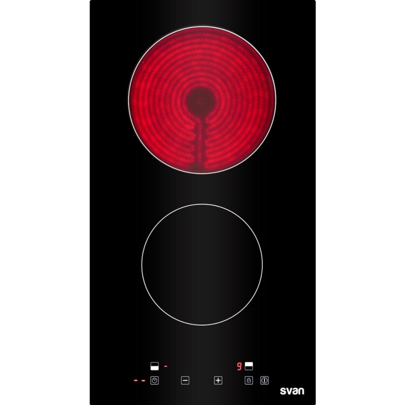PLACA VITROCERAMICA 3 FUEGOS CRISTAL NEGRO SVAN SV2300 - Ítem