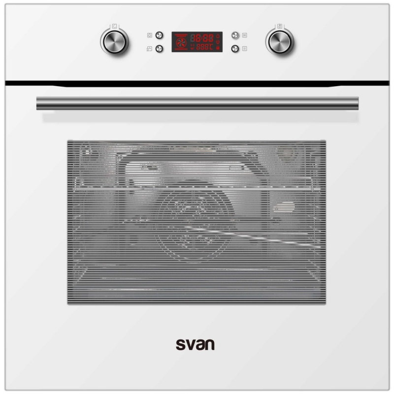 HORNO MULTIFUNCION PIROLITICO CRISTAL BLANCO SVAN SVH411BP