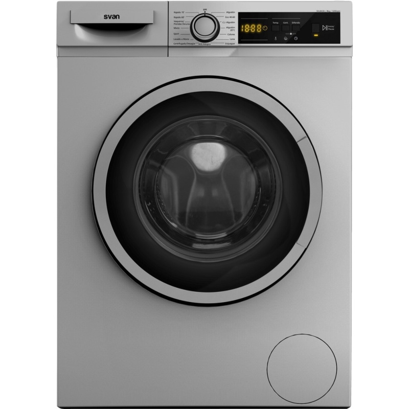 LAVADORA CARGA FRONTAL 8 kg y 1200 rpm INOX SVAN SVL843X - Ítem