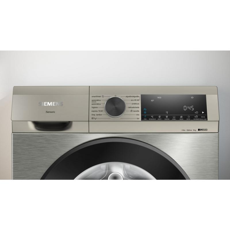 LAVADORA CARGA FRONTAL INOX CON AUTODOSIFICADOR 9 kg y 1400 rpm SIEMENS WG44G2FXES 1