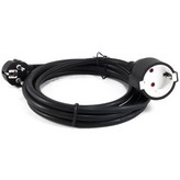 Cable Alargador de Alimentación 3GO AL3M/ CEE7 Macho - CEE7 Hembra/ 3m/ Negro