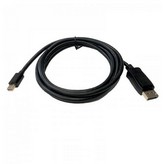 Cable Mini DisplayPort 3GO CMDPDP-2M/ Mini DisplayPort Macho - DisplayPort Macho/ 2m/ Negro