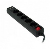 Regleta con interruptor 3GO REG5USB/ 5 Tomas de corriente/ 2 USB/ Cable 1.5m/ Negra