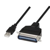 Cable Conversor impresora Aisens A104-0038/ USB Macho - CN36 Macho/ Negro