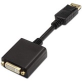 Cable Conversor Aisens A125-0133/ Displayport Macho - DVI Hembra/ 15cm/ Negro