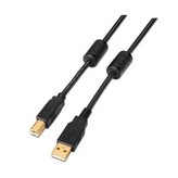 Cable USB 2.0 Impresora Aisens A101-0009/ USB Tipo-B Macho - USB Macho/ Hasta 2.5W/ 60Mbps/ 2m/ Negro