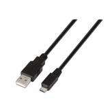 Cable USB 2.0 Aisens A101-0028/ USB Macho - MicroUSB Macho/ Hasta 2.5W/ 60Mbps/ 1.8m/ Negro