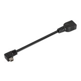 Cable USB 2.0 Aisens A101-0034/ MiniUSB Macho - USB Hembra/ Hasta 2.5W/ 60Mbps/ 15cm/ Negro