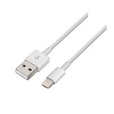 Cable Lightning Aisens A102-0035/ USB Macho - Lightning Macho/ Hasta 2.5W/ 60Mbps/ 1m/ Blanco