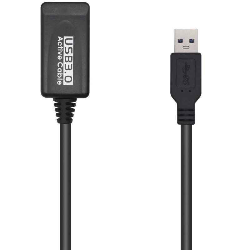 Cable alargador usb 3.0 con amplificador aisens a105-0525 - usb macho - usb  hembra - 5m - negro