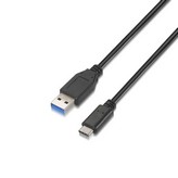 Cable USB 3.1 Aisens A107-0060/ USB Tipo-C Macho - USB Macho/ Hasta 27W/ 625Mbps/ 1m/ Negro