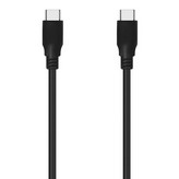 Cable USB 3.2 Tipo-C Aisens A107-0703 20GBPS 5A 100W/ USB Tipo-C Macho - USB Tipo-C Macho/ Hasta 100W/ 2500Mbps/ 1.5m/ Negro