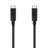Cable USB 3.2 Tipo-C Aisens A107-0705 10GBPS 5A 100W/ USB Tipo-C Macho - USB Tipo-C Macho/ Hasta 100W/ 2500Mbps/ 3m/ Negro