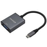 Conversor Aisens A109-0691/ USB Tipo-C Macho - VGA Hembra/ Hasta 27W/ 1250Mbps/ 15cm/ Gris