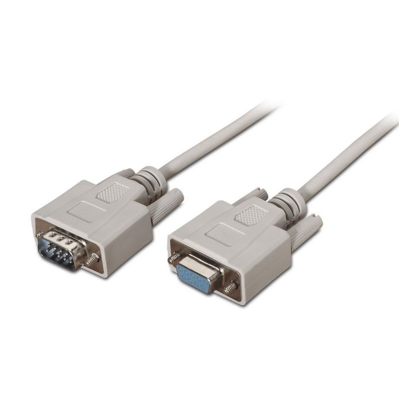 Cable Serie RS232 Aisens A112-0065/ DB9 Macho - DB9 Hembra/ Hasta 0.15W/ 1.6Mbps/ 1.8m/ Beige - Ítem