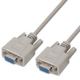 Cable Serie RS232 Aisens A112-0066/ DB9 Hembra - DB9 Hembra/ Hasta 0.15W/ 1.6Mbps/ 1.8m/ Beige