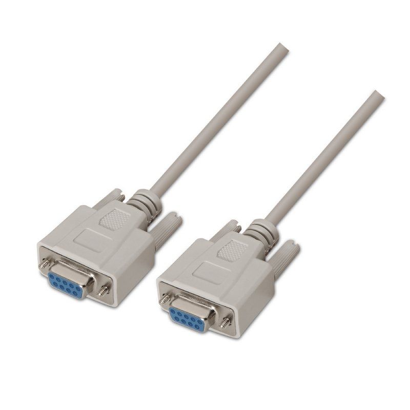 Cable Serie NULL Modem Aisens A112-0067/ DB9 Hembra - DB9 Hembra/ Hasta 0.15W/ 1.6Mbps/ 1.8m/ Beige - Ítem