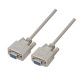 Cable Serie NULL Modem Aisens A112-0067/ DB9 Hembra - DB9 Hembra/ Hasta 0.15W/ 1.6Mbps/ 1.8m/ Beige